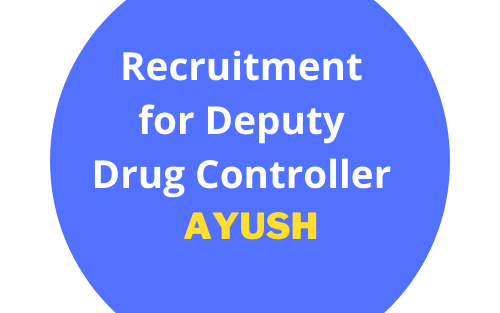Recruitment for Deputy Drug Controller