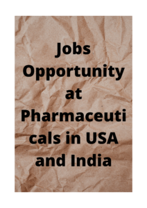 Jobs Opportunities in Pharmaceuticals