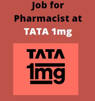 Job for Pharmacist at TATA 1mg