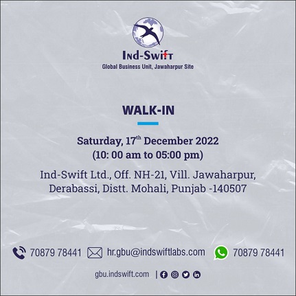 Ind-Swift Walk-in on December 17th, 2022