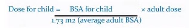formula: Dose calculation related to body weight