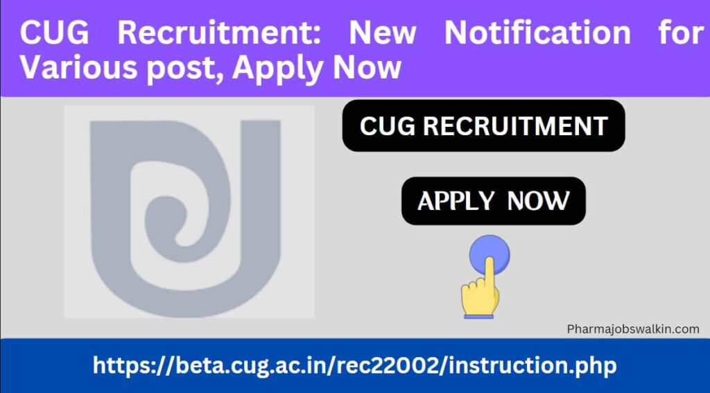 CUG Recruitment NOTIFICATION