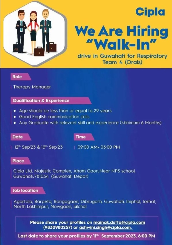 Cipla Ltd – Walk-In Interviews