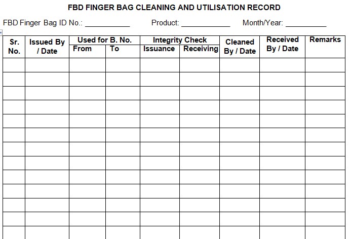 Cleaning and Utilization of FBD finger bags and RMG filter bags