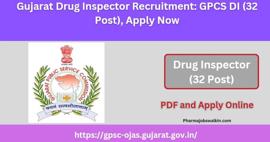 Gujarat Drug Inspector Recruitment