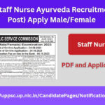 UPPSC Staff Nurse Ayurveda Recruitment
