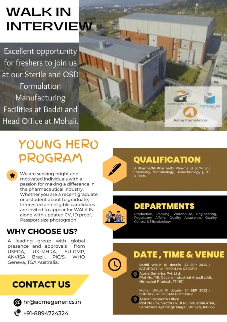 Acme Generics Mega Walk-In Interview
