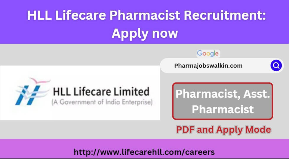 HLL Lifecare Pharmacist Recruitment 