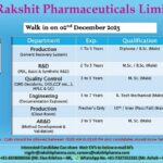 Rakshit Pharmaceuticals Ltd Walk-In Interviews