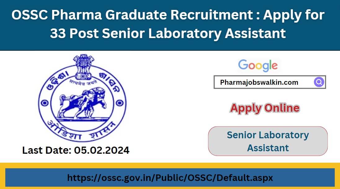 OSSC Pharma Graduate Recruitment 2024 CGLS Apply For 33 Post Senior   OSSC Pharma Graduate Recruitment 1 