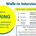 PI Industries Ltd Walk-In Interview for Production Supervisor & Production Executive On 4th December 2023