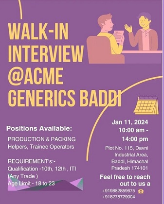 ACME Generics Walk-In Interview