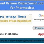 Government Prisons Department Job Openings for Pharmacist
