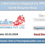 Stallion Laboratories Regulatory Affairs Openings