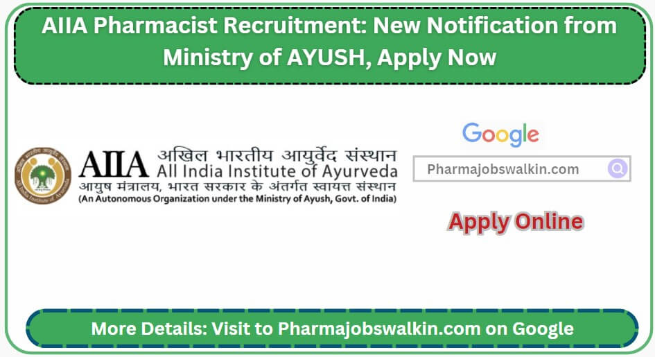 AIIA Pharmacist Recruitment 2024