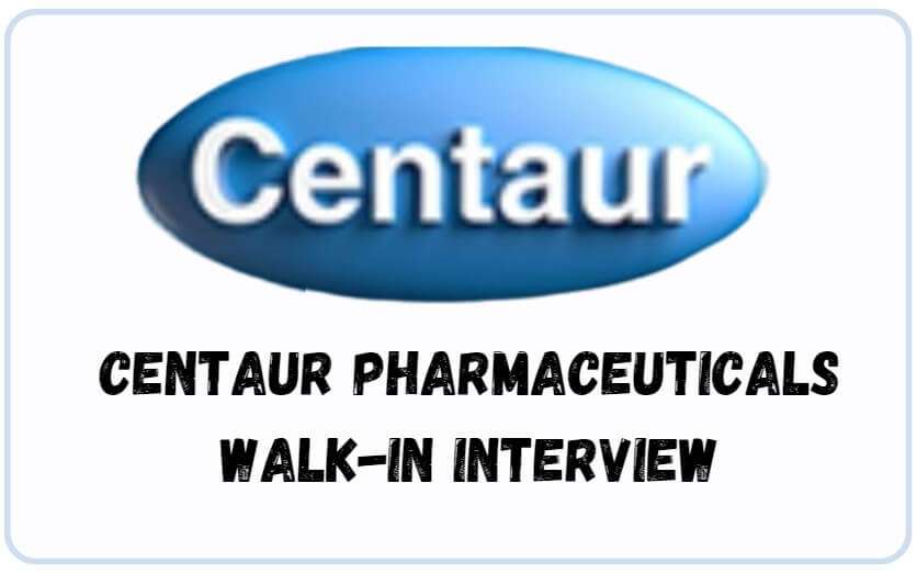 CENTAUR PHARMACEUTICALS Walk-In Interview